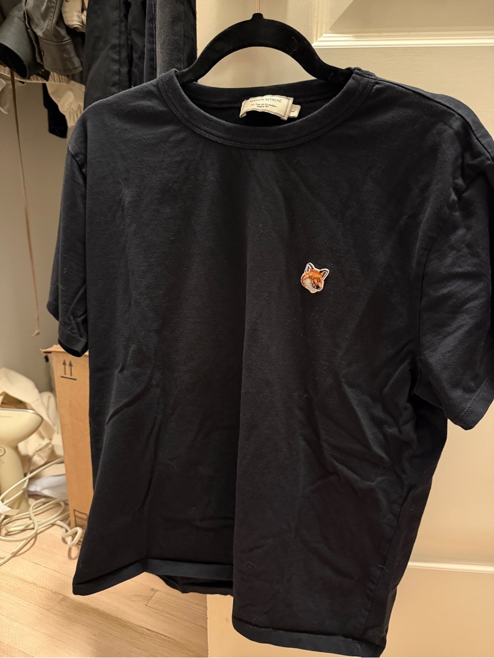 Maison Kitsune Fox Patch Crewneck T-Shirt L